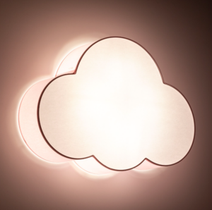 Różowa lampa sufitowa dla dziewczynki Cloud 4 - chmurka