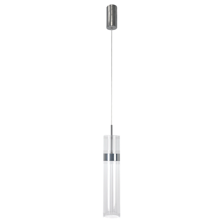 Srebrna lampa wisząca Ambiente LED