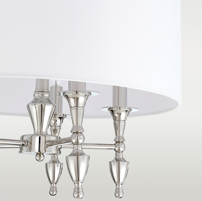 Srebrna sufitowa lampa wisząca Austin - połysk chrom