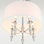 Srebrna sufitowa lampa wisząca Austin - świeczniki