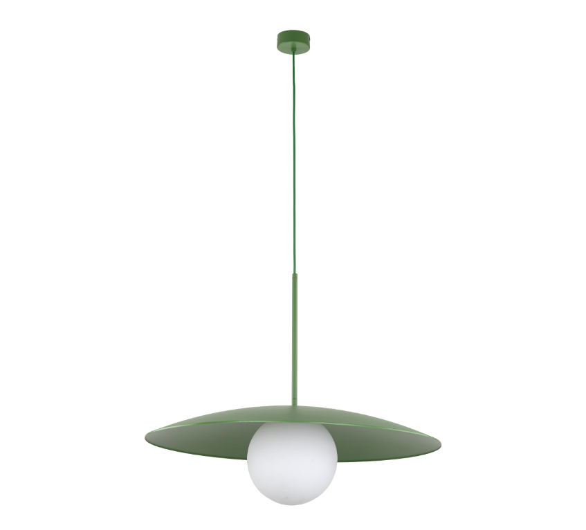 Zielona lampa wisząca Sabia 65 cm - nowoczesna