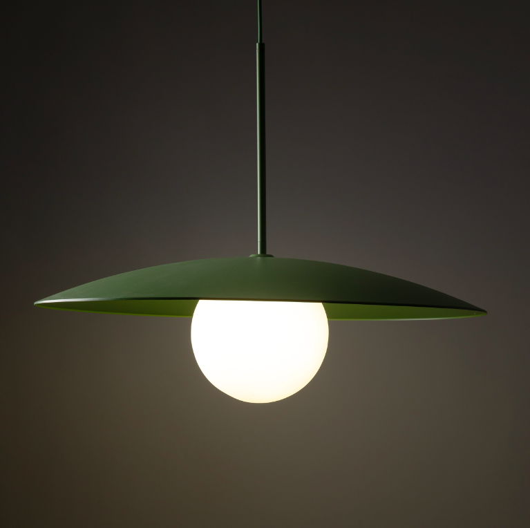 Zielona lampa wisząca Sabia 65 cm