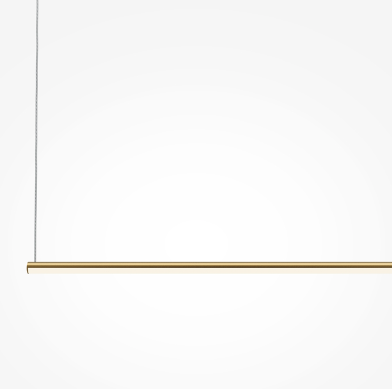 Złota podłużna lampa wisząca Halo - LED 16W 120cm Maytoni