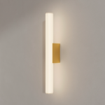 Złoty kinkiet IP44 Linea LED - szklana tuba