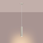 Lampa wisząca tuba Karbon - beżowa