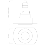 Wpuszczane oczko sufitowe Trimless Round Fixed - białe - 1