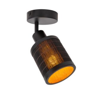 Bambusowy reflektor sufitowy Tagalog - czarna mata