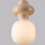 Beżowa lampa wisząca Colorella - ceramika