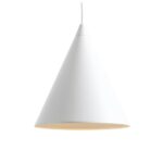 Lampa wisząca stożek FORM - biała