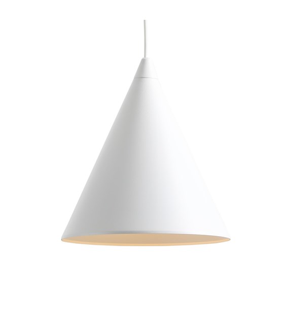 Lampa wisząca stożek FORM - biała