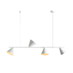 Lampa wisząca biała FORM 4 - stożkowe klosze