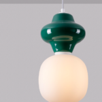 Ceramiczna ciemnozielona lampa wisząca Colorella