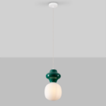 Ciemnozielona lampa wisząca Colorella