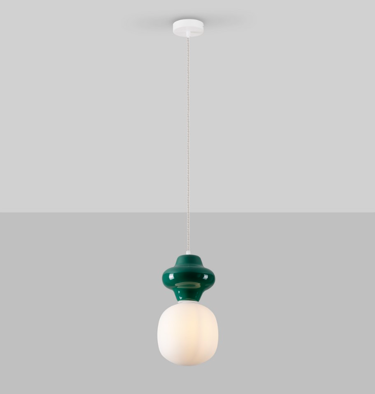 Ciemnozielona lampa wisząca Colorella