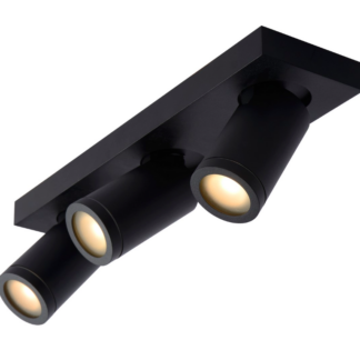 Czarna lampa sufitowa do łazienki Taylor 3 - spoty IP44