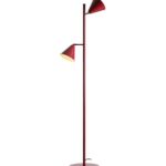Czerwona lampa stojące Form Red Wine - 2 klosze z regulacją