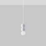 Dyskretna lampa wisząca StoneBall - 2 betonowa