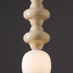 Kremowa lampa wisząca Colorella 3 - ceramika