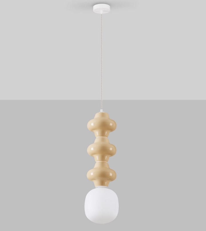 Kremowa lampa wisząca nad stół Colorella 3