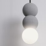 Lampa wisząca StoneBall 2 - szare betonowe kulki