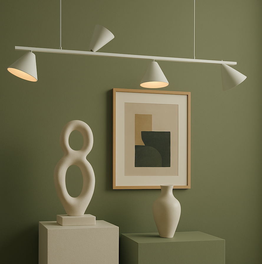 Lampa wisząca nad stół FORM 4 - biała