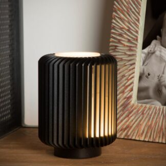 Malutka czarna lampka nocna Turbin - aluminium