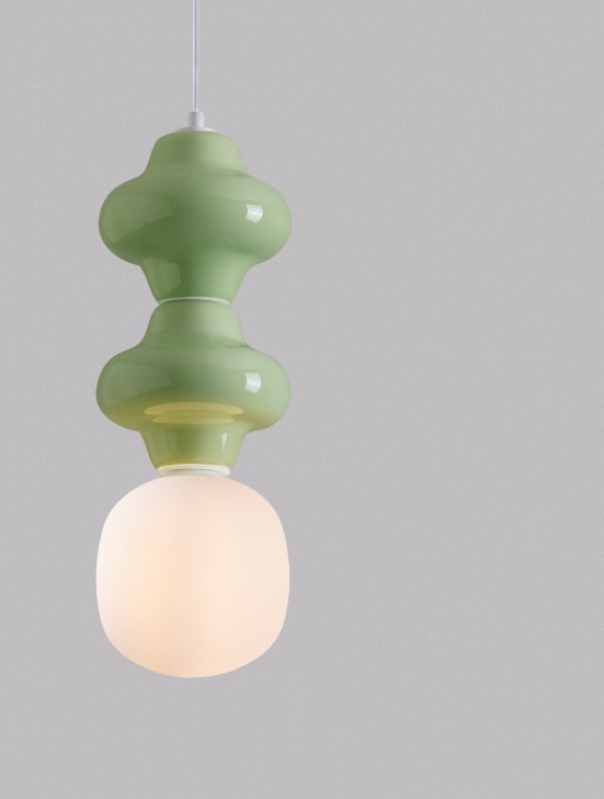 Miętowa lampa wisząca Colorella 2 - pastelowa