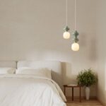Miętowa lampa wisząca do sypialni Colorella 2 - ceramika