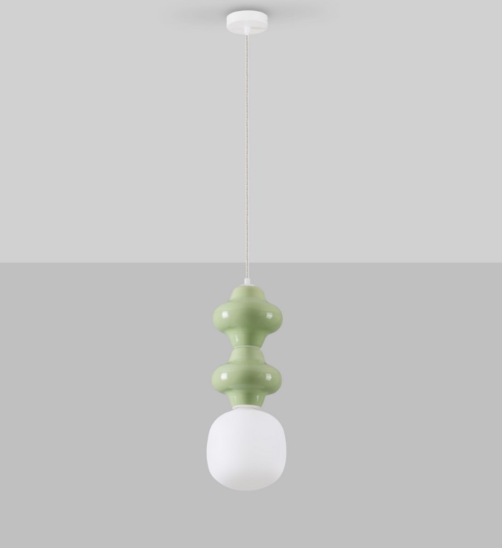 Miętowa lampa wisząca do sypialni Colorella 2