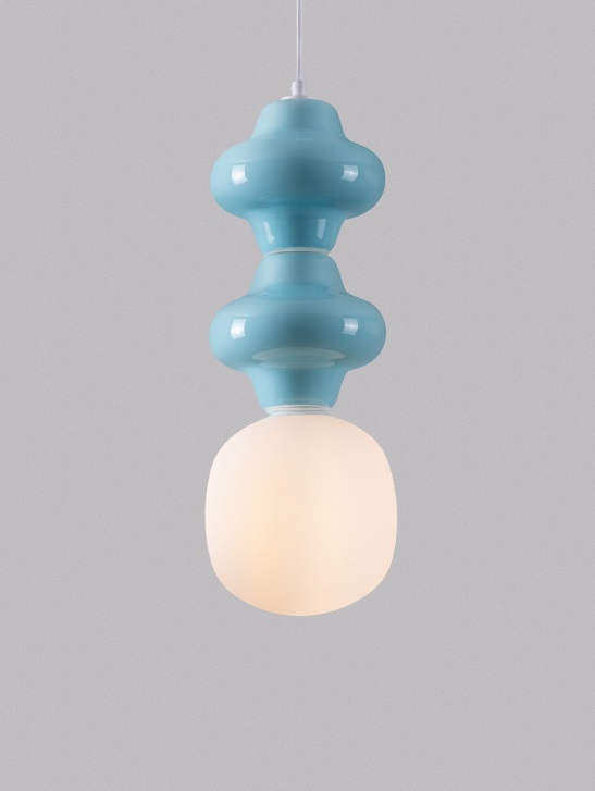Niebieska lampa wisząca Colorella 2 - pastelowa