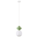 Oliwkowa lampa wisząca Colorella - ceramika