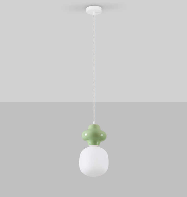 Oliwkowa lampa wisząca Colorella - zielona