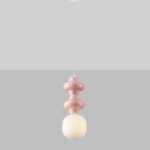 Różowa lampa wisząca Colorella 2 - pastelowa