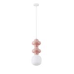 Różowa lampa wisząca Colorella 2 - pastelowa ceramika