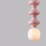Różowa lampa wisząca Colorella 3 - szkło