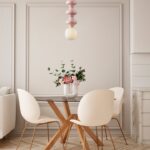 Różowa lampa wisząca nad stół Colorella 3 - salon