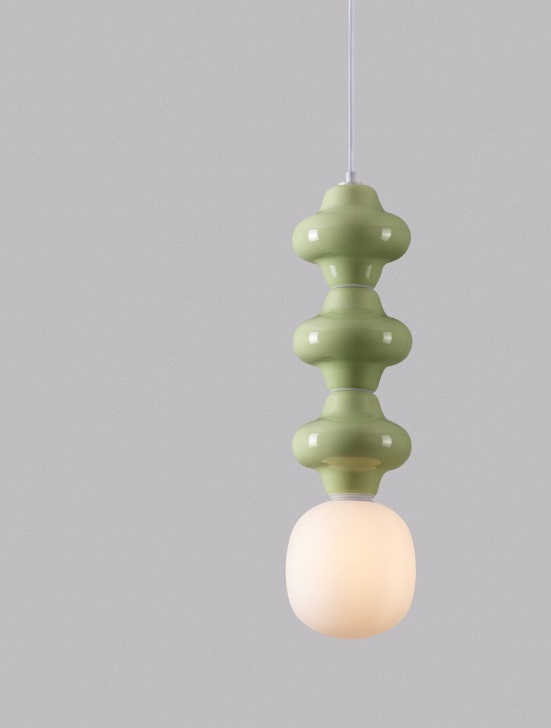 Zielona lampa wisząca nad stół Colorella 3