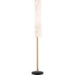Złota lampa stojąca art deco Lunalith - marmurowe szkło