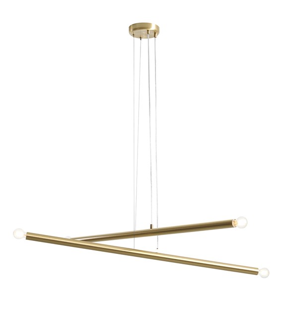 Złota lampa wisząca Tubo 4 Aldex żarówki 12271_1_1029