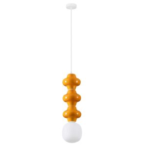Żółta lampa wisząca Colorella 3 - ozdobna ceramika