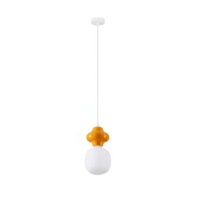 Żółta lampa wisząca Colorella - ceramika