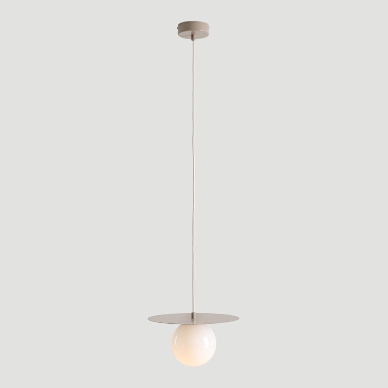 Beżowa lampa wisząca Loop S - dekoracyjna kula