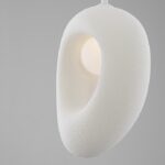 Biała lampa wisząca Cluora 20 - designerski kształt
