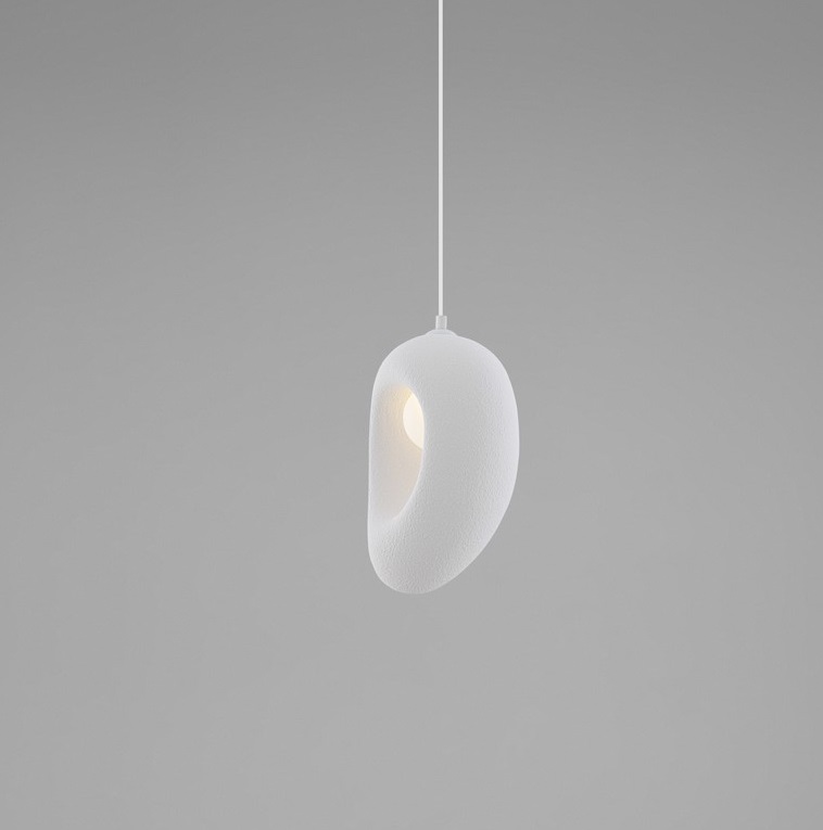 Biała lampa wisząca Cluora 20 - do salonu