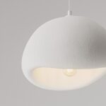 Biała lampa wisząca Cluora 40 - wabi sabi