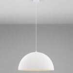 Biała lampa wisząca Cluora Luce