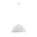 Biała lampa wisząca Cluora Luce - chropowata powierzchnia