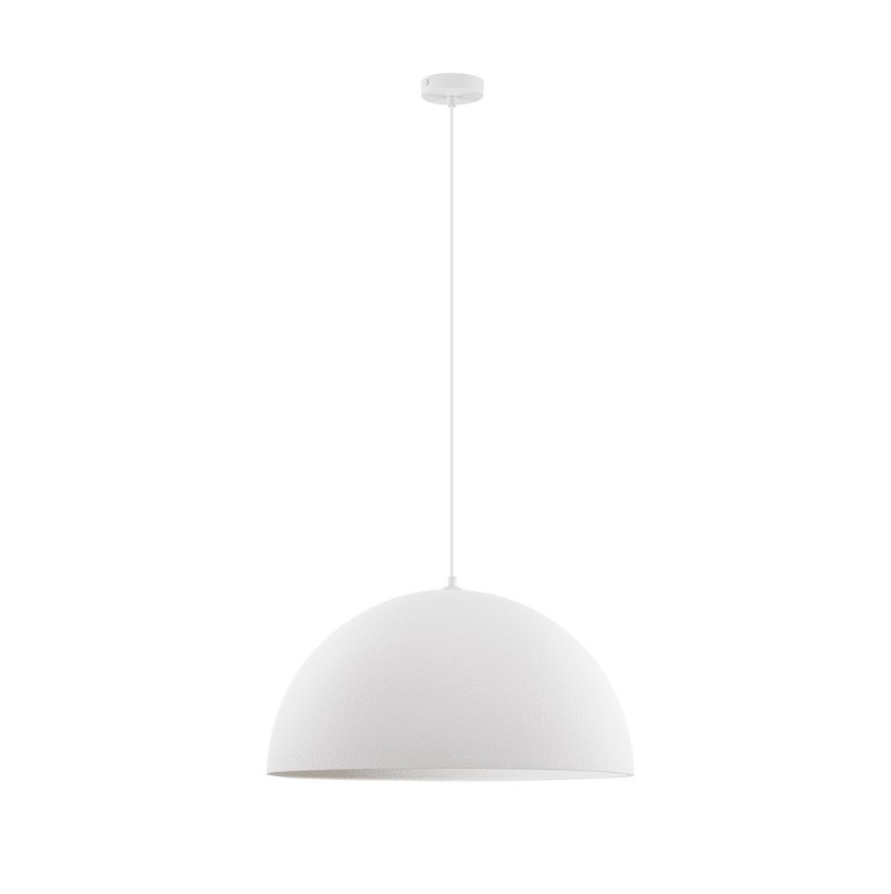 Biała lampa wisząca Cluora Luce - chropowata powierzchnia