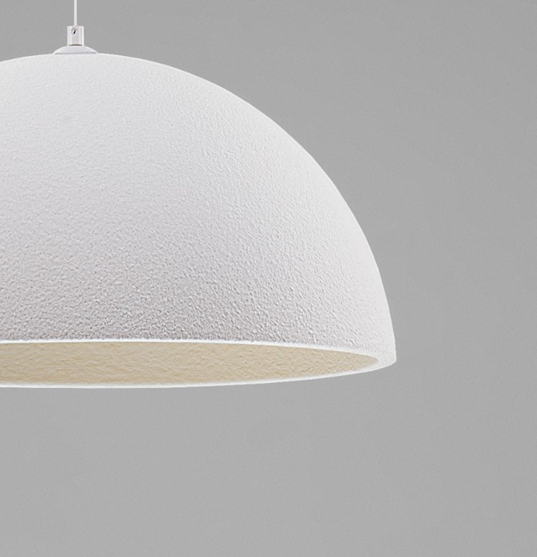 Biała lampa wisząca Cluora