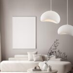 Biała lampa wisząca do salonu Cluora 50 - wabi-sabi